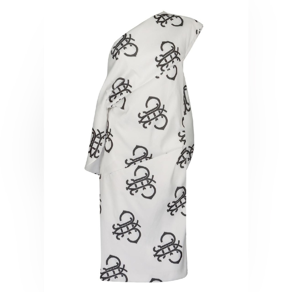 Emilio Pucci White Dolman Sleeve Cowl Neck Dress